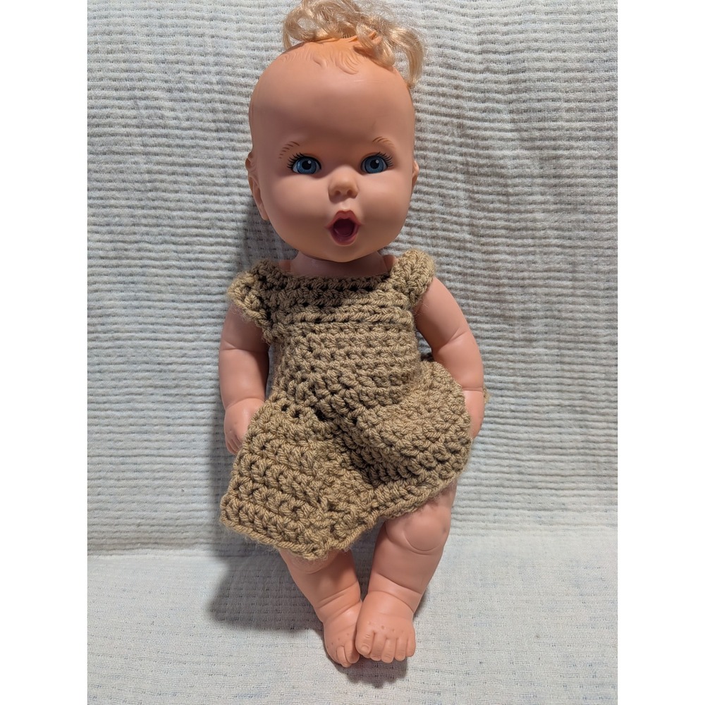 1994 Gerber Baby Doll Toy Biz Inc Toddler Girl Crocheted Dress Vintage